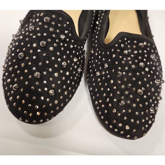 Nine West Silver and Black Studded Loafers sz 11 - Picture 6 of 7